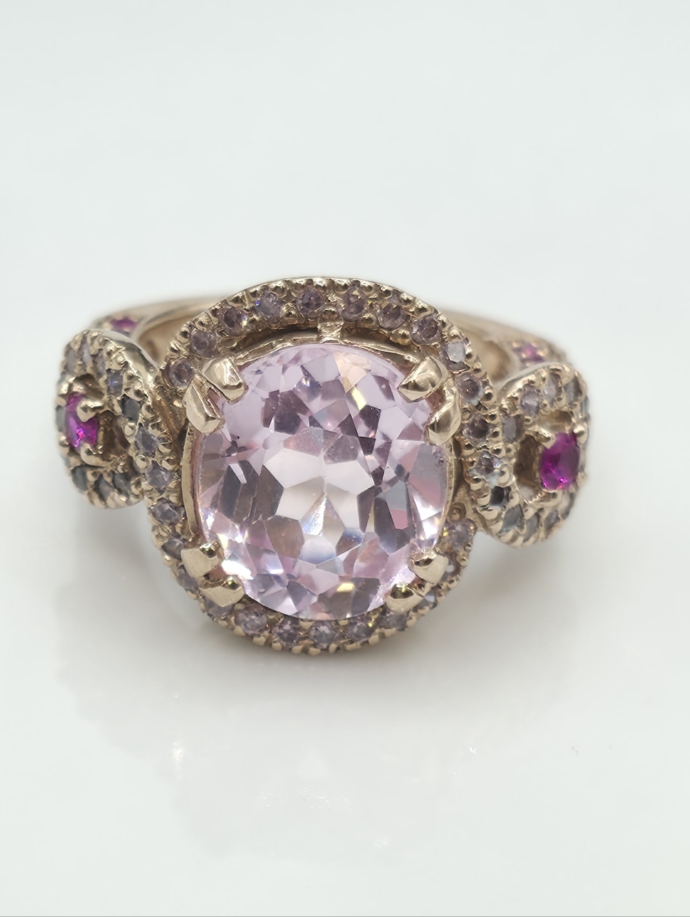 Incredible Kunzite And Pink Sapphire Ring